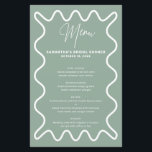 Sage Wavyメ縁どニュー・カード（名前）<br><div class="desc">Wavy Collectionとコーディネートする縁どように設計されたこのメモダンニューは、トレンディーと波状のグレー縁どドを上品な背景に含む白いカラーを備えています。お客様もしの関心をトレンディーの招待で色ポップ・アートの付きで引き付けたい、このスイートはあなたにぴったりだ。レイアウト、フォント、文字サイズの変更など、このデザインの高度なカスタマイズを行うには、上クリックの「」ボタカスタマイズンを使用してください。何か連絡質問があれば私に頼む！</div>