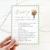 Sage Wedding True or False Bridal Shower Game 招待状