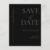 Sage Where Forever Beginning Black日付を保存 案内ポストカード (正面)