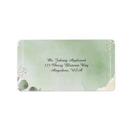 Sage Whisper Botanical Address Labels ラベル