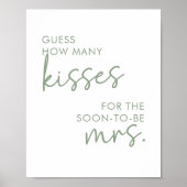 Sage & White ミニマル Scriptゲーム数キス ポスター (正面)