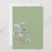 Sage Wildflower Garden Elegant Wedding 招待状 (裏面)