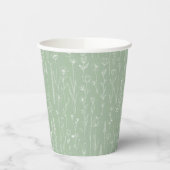 Sage Wildflower Party Cup | Botanical Floral 紙コップ (左)