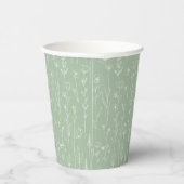 Sage Wildflower Party Cup | Botanical Floral 紙コップ (右)