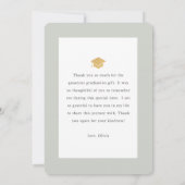 Sage Wildflower Photo Graduation Thank You Card 招待状 (裏面)