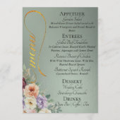 Sage - Wildflowers, Monogram & Thank You  メニュー (正面)