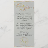 Sage - Wreath Monogram & Thank You Wedding メニュー (裏面)
