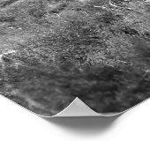 Sagebrush 16x20の黒と白のSaguaroサボテン ポスター (角)