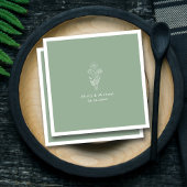 Sage's Napkinsパーソナライズされた:結婚カスタムデザイン スタンダードカクテルナプキン