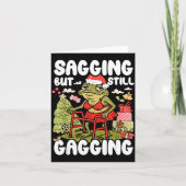 Sagging But Still Gagging Frog Funny Cringe Meme C カード (正面)