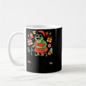 Sagging But Still Gagging Funny Christmas Frog Hol コーヒーマグカップ (左)