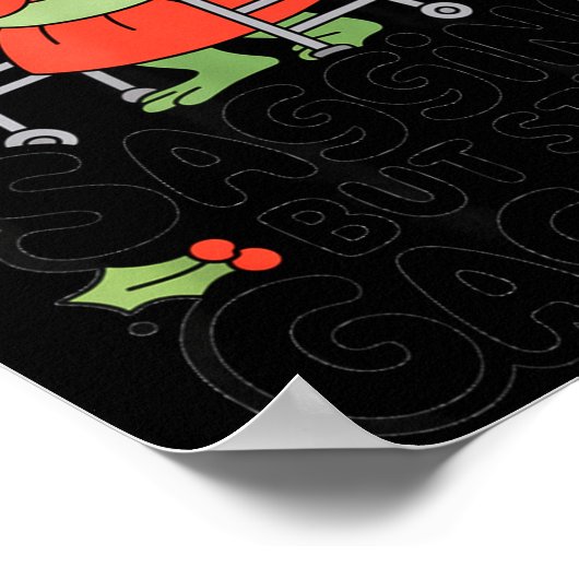 Sagging But Still Gagging Funny Christmas Frog Hol ポスター (角)
