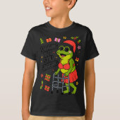 Sagging But Still Gagging Funny Christmas Frog Hol Tシャツ (正面)