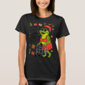 Sagging But Still Gagging Funny Christmas Frog Hol Tシャツ (正面)