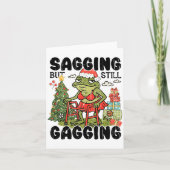 Sagging But Still Gagging, Funny Christmas Meme  カード (正面)