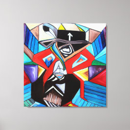 Saginaw Grant Cubism Picasso Inspired Painting キャンバスプリント