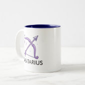 Sagitarius Zodiac Sign Astrology Birthday Mug ツートーンマグカップ (正面左)