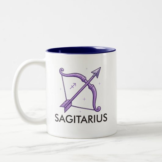 Sagitarius Zodiac Sign Astrology Birthday Mug ツートーンマグカップ (左)