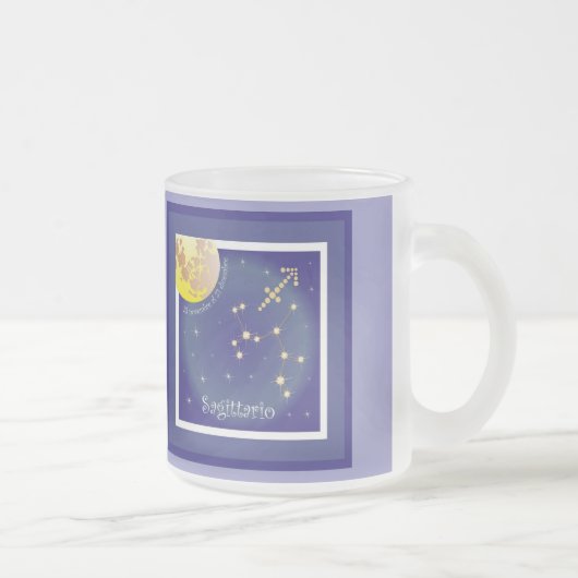 Sagittario 23 novembre al 21 dicembre Tasse フロストグラスマグカップ (右)