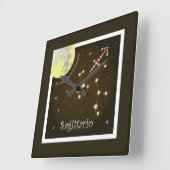 Sagittario 23 novembre al 21 dicembre Uhr スクエア壁時計 (傾斜)