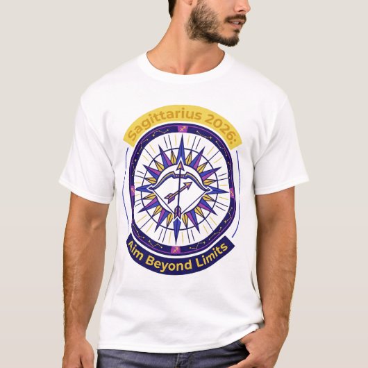 Sagittarius 2026 Zodiac Mandala | Archer Fire Sign Tシャツ (正面)