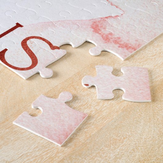 Sagittarius archer red orange gold planets zodiac ジグソーパズル (側面)