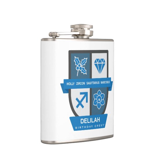 Sagittarius Birthday Crest™ December 1-21 フラスク (右)