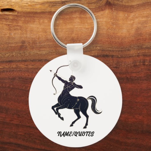 Sagittarius Constellation Line Art – Cosmic Zodiac キーホルダー (裏面)