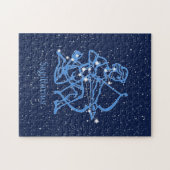 Sagittarius Constellation & Zodiac Sign with Stars ジグソーパズル (横)