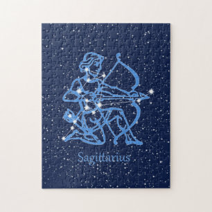Sagittarius Constellation & Zodiac Sign with Stars ジグソーパズル