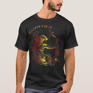 Sagittarius Men Black Shirt Tシャツ