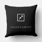 Sagittarius – Minimalist Zodiac Decorative Pillow クッション (裏面)