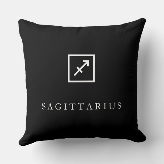 Sagittarius – Minimalist Zodiac Decorative Pillow クッション (裏面)