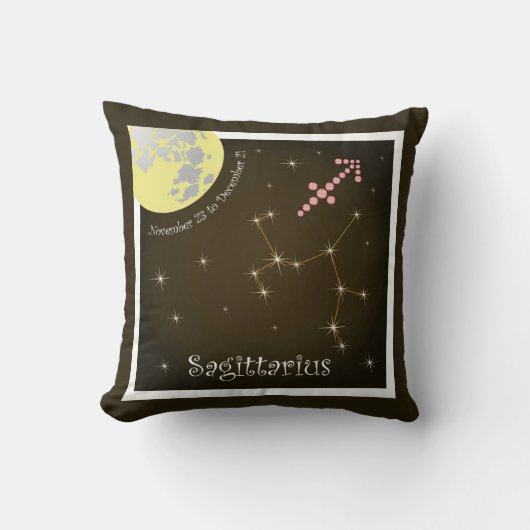 Sagittarius November 23 to December 21 Kissen クッション (正面)