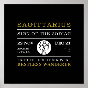 Sagittarius Sign of the Zodiac, Astrological ポスター