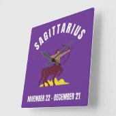 Sagittarius star sign スクエア壁時計 (傾斜)