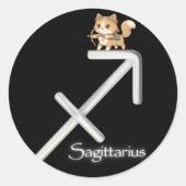 Sagittarius Sticker ラウンドシール (正面)