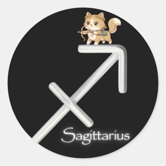 Sagittarius Sticker ラウンドシール (正面)