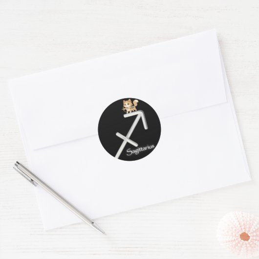 Sagittarius Sticker ラウンドシール (封筒)