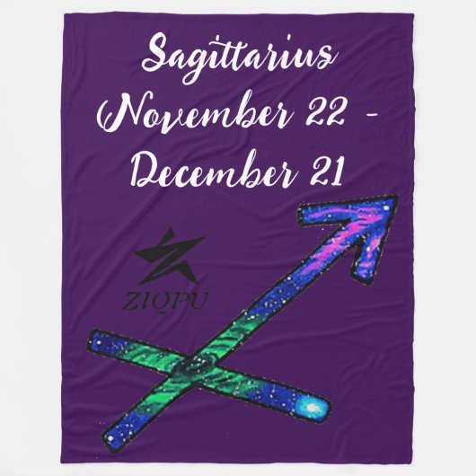 Sagittarius Throw Blanket フリースブランケット (正面)