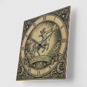 Sagittarius Vintage Zodiac Wall Clock スクエア壁時計 (傾斜)