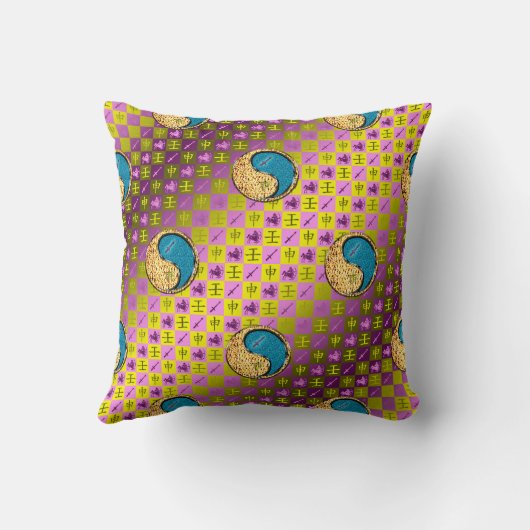 Sagittarius & Water Monkey クッション (裏面)