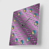 Sagittarius & Water Rabbit スクエア壁時計 (傾斜)