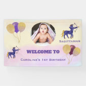 Sagittarius Watercolor 1st Birthday | Photo Sign 横断幕 (横)