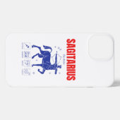 Sagittarius Zodiac Archer Astrology Line Art iPhoneケース (裏面横)
