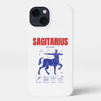 Sagittarius Zodiac Archer Astrology Line Art iPhone 13ケース