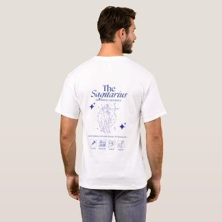 Sagittarius Zodiac Archer Astrology Line Art Tシャツ