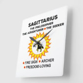 Sagittarius Zodiac Archer Birthday スクエア壁時計 (傾斜)