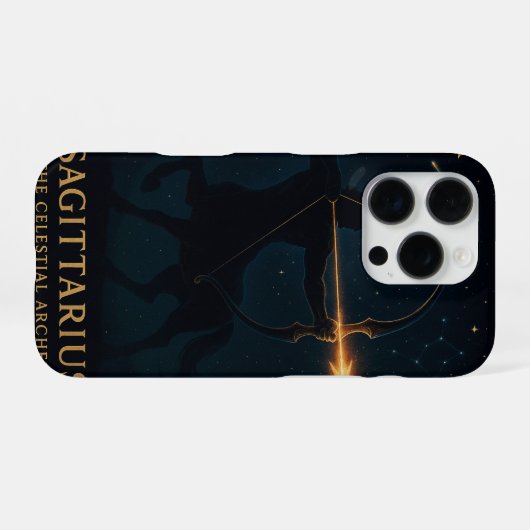 Sagittarius Zodiac Art – Celestial Archer iPhoneケース (裏面横)