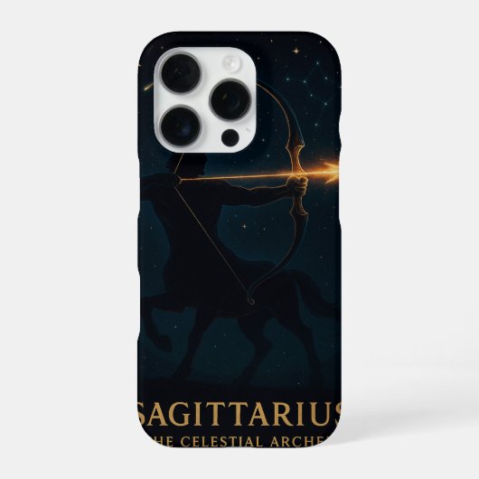 Sagittarius Zodiac Art – Celestial Archer iPhoneケース (裏面)